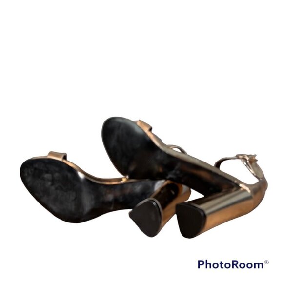 Kendall + Kylie  Metallic Gold Chunky Heel Dress Shoes-9M - Picture 5 of 9